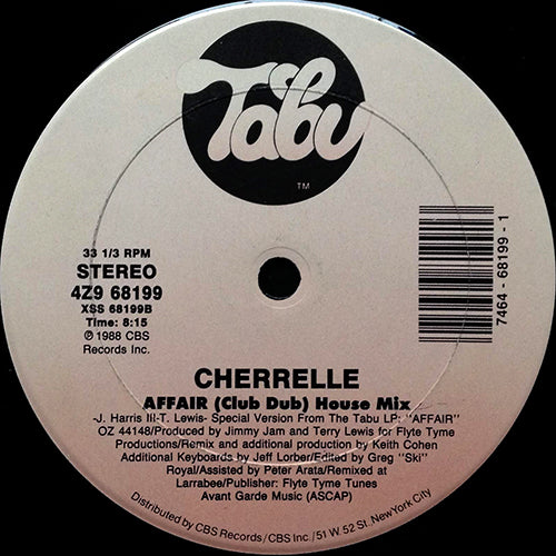 CHERRELLE // AFFAIR (STEAMY AFFAIR MIX) (6:09) / (STREET DUB) HIPHOP MIX (5:18) / (CLUB DUB) HOUSE MIX (8:15)