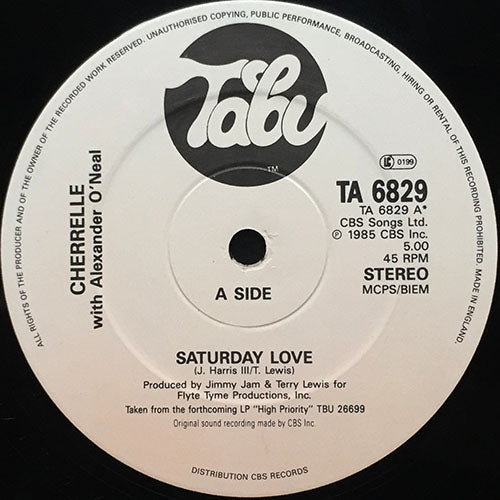CHERRELLE with ALEXANDER O'NEAL // SATURDAY LOVE (5:00) / I DIDN'T MEAN TO TURN YOU ON (6:21)