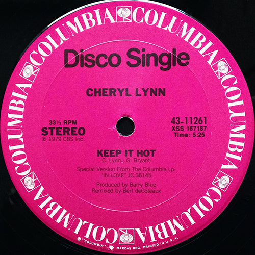 CHERYL LYNN // KEEP IT HOT (5:25) / IN LOVE (3:48)