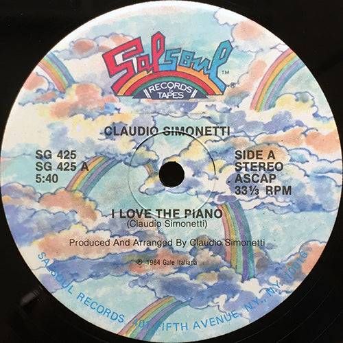 CLAUDIO SIMONETTI // I LOVE THE PIANO (5:40/3:58) / (INSTRUMENTAL) (2:09)