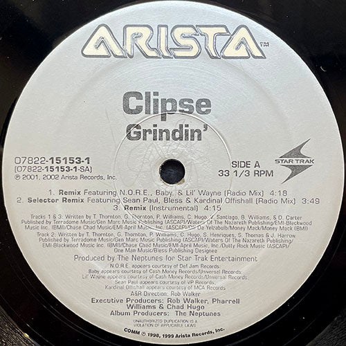 CLIPSE feat. N.O.R.E., BABY & LIL WAYNE / SEAN PAUL, BLESS & KARDINAL OFFISHALL // GRINDIN' (REMIX) (4VER)