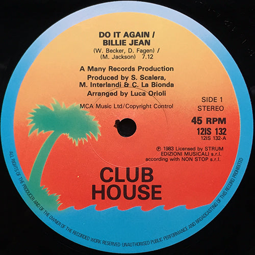 CLUB HOUSE // DO IT AGAIN / BILLIE JEAN (7:12) / INST (5:58)