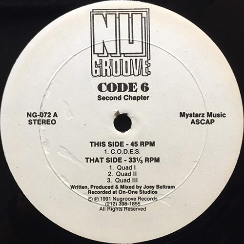 CODE 6 // SECOND CHAPTER (EP) inc. C.O.D.E.S. / QUAD I / QUAD II / QUAD III