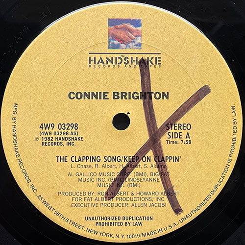CONNIE BRIGHTON // THE CLAPPING SONG / KEEP ON CLAPIN' (7:58) / UNDERFIRE (6:11)
