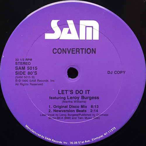 CONVERTION / NEWVERSION // LET'S DO IT (8:13) / LET'S DO IT IN THE DANCEHALL (4VER)