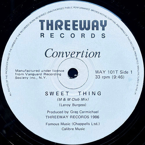 CONVERTION // SWEET THING (M+M CLUB MIX) (9:46) / (RADIO EDIT) (5:09)