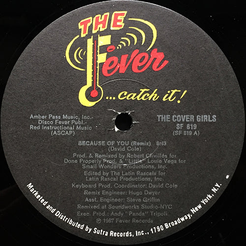 COVER GIRLS // BECAUSE OF YOU (REMIX) (6:43) / (HEARTHROB DUB) (6:40) / (DONE PROPERLY DUB) (6:26)