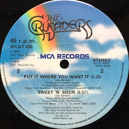 CRUSADERS // SOUL SHADOWS (8:14) / PUT IT WHERE YOU WANT IT (5:30) / SWEET 'N' SOUR (8:57)