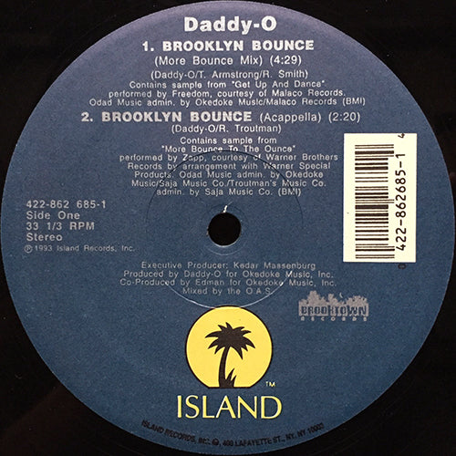 DADDY-O // BROOKLYN BOUNCE (3VER) / SWUNG IT, BLUNTED, BRUNG IT / HOW TO BEAT A BOOTLEG GOD DON'T LIKE UGLY