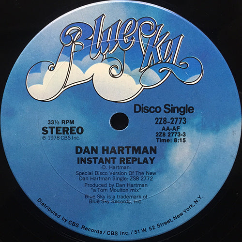 DAN HARTMAN // INSTANT REPLAY (8:15) / (REPLAYED) (5:19)