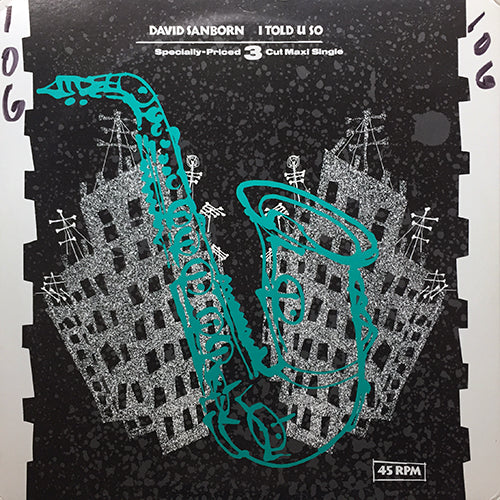 DAVID SANBORN // I TOLD U SO (DANCE MUSIC LONG VERSION) (6:17) / (DANCE MUSIC LONG VERSION) (3:58) / BACKSTREET (5:27)