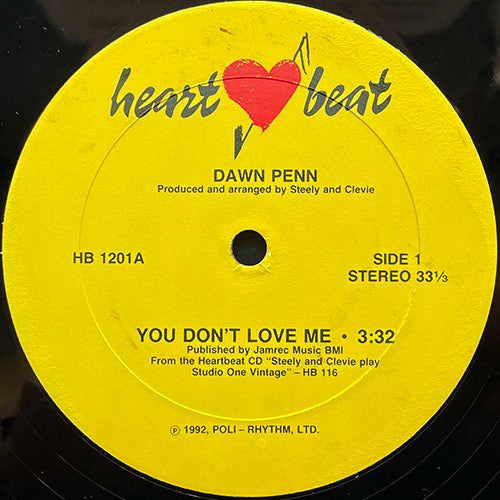 DAWN PENN / FRANKIE PAUL // YOU DON'T LOVE ME (NO, NO, NO) (3:32) / ONE NIGHT OF LOVING (3:42)