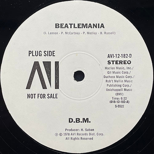 D.B.M. // BEATLEMANIA (6:22) / KISS ME (2:36)
