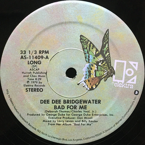 DEE DEE BRIDGEWATER // BAD FOR ME (8:29) / BACK OF YOUR MIND (3:17)