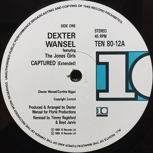 DEXTER WANSEL feat. JONES GIRLS // CAPTURED (EXTENDED & ORIGINAL) / CONVERSATIONS