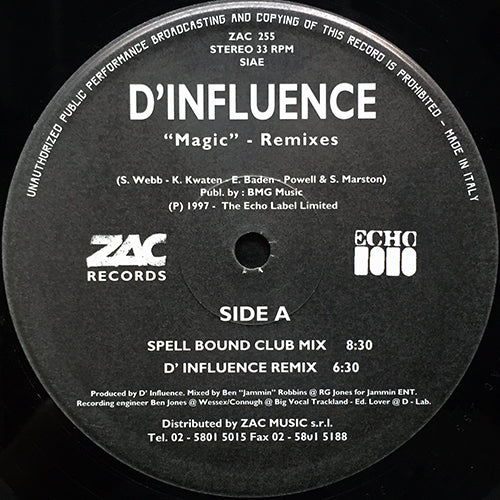 D-INFLUENCE // MAGIC (REMIXES) (4VER)
