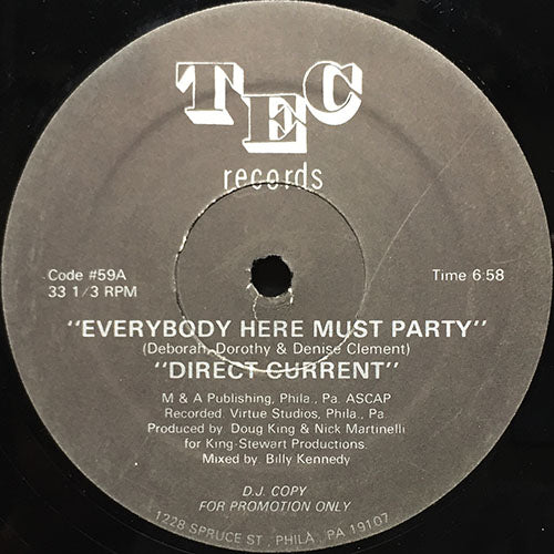 DIRECT CURRENT // EVERYBODY HERE MUST PARTY (6:58) / INST (6:58)