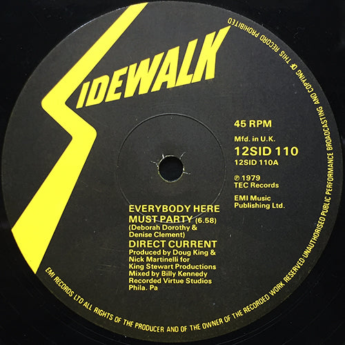 DIRECT CURRENT // EVERYBODY HERE MUST PARTY (6:58) / INST