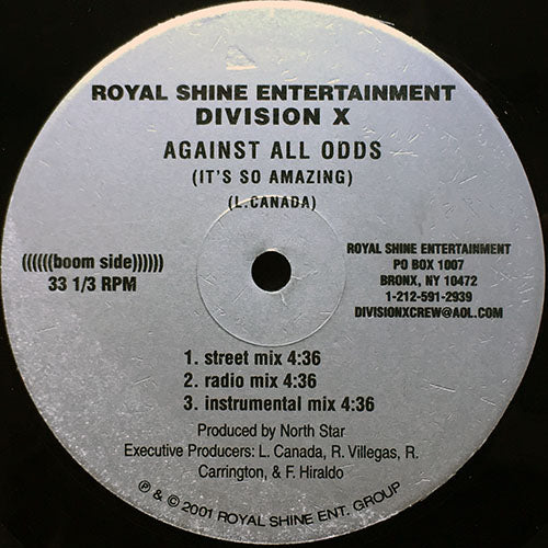DIVISION X // AGAINST ALL ODDS (IT'S SO AMAZING) (3VER) / THE ESSENCE (HIP HOP STYLE) (3VER)