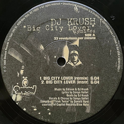 DJ KRUSH // BIG CITY LOVER (REMIX) (3VER) / KRUSH BEATS