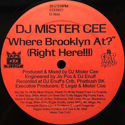 DJ MISTER CEE // WHERE BROOKLYN AT? (RIGHT HERE!!!) / SHAKE DAT ASS GIRL (2VER)