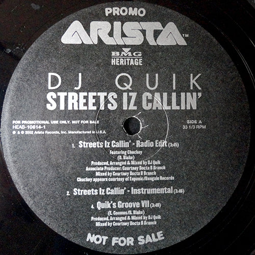 DJ QUIK // STREETS IZ CALLIN' (4VER) / QUIK'S GROOVE VII