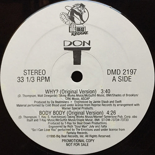 DON T // WHY (2VER) / BODY BODY (2VER)