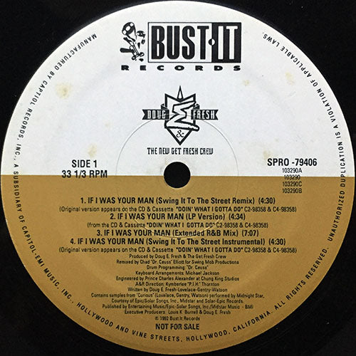 DOUG E. FRESH // IF WAS YOUR MAN (6VER) / BACK IN THE DAYZ