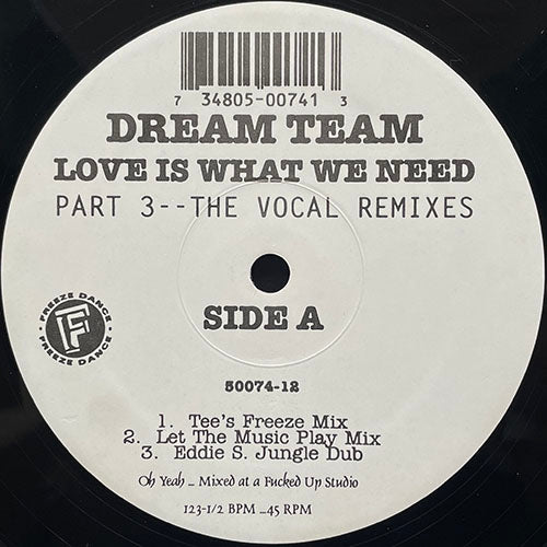 DREAM TEAM // LOVE IS WHAT WE NEED (VOCAL REMIXES) (6VER)