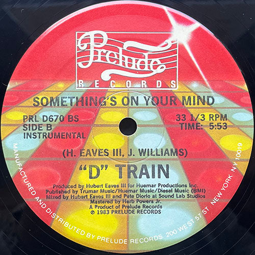 D TRAIN // SOMETHING'S ON YOUR MIND (6:38) / (INSTRUMENTAL) (5:53)