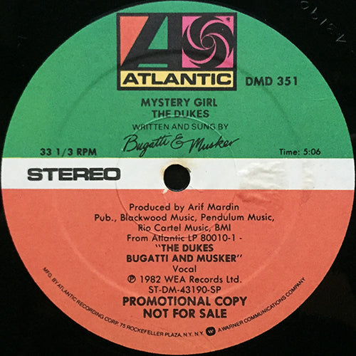 DUKES // MYSTERY GIRL (5:06) / THANK YOU FOR THE PARTY (5:56)
