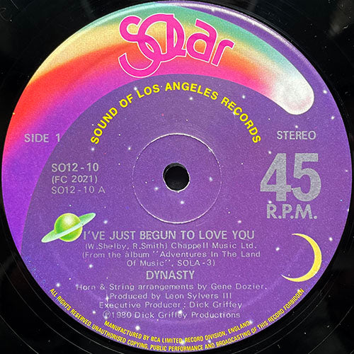 DYNASTY // I'VE JUST BEGUN TO LOVE YOU / WHEN YOU FEEL LIKE GIVING LOVE (DIAL MY NUMBER)