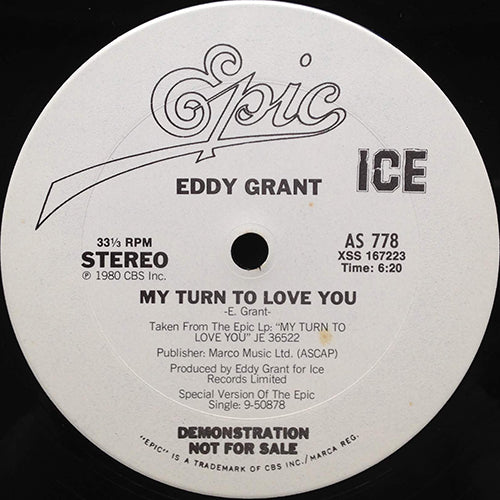EDDY GRANT // MY TURN TO LOVE YOU (6:20) / INST (5:40)
