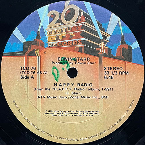 EDWIN STARR // H.A.P.P.Y. RADIO (6:45) / MY FRIEND (3:56)