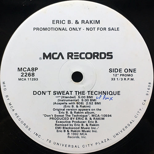 ERIC B. & RAKIM // DON'T SWEAT THE TECHNIQUE (XTENDED) (6VER)