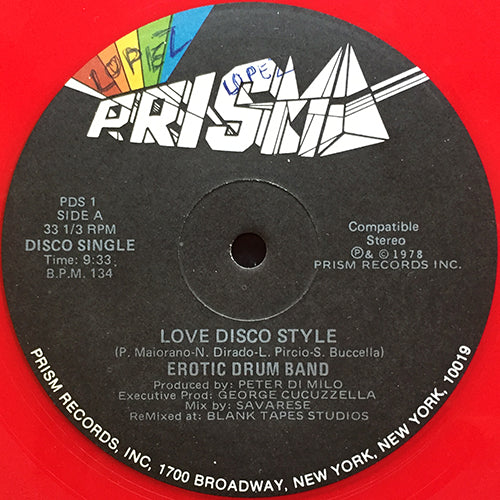 EROTIC DRUM BAND // JERKY RHYTHM (9:12) / LOVE DISCO STYLE (9:33)