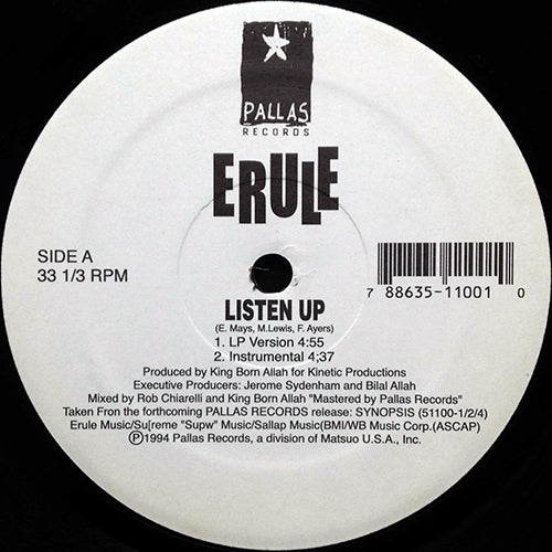 ERULE // LISTEN UP (2VER) / SYNOPSIS (2VER)