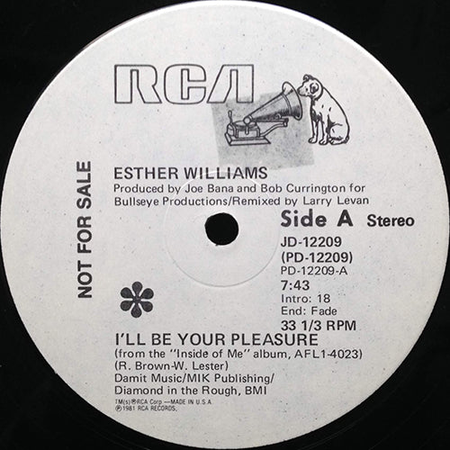 ESTHER WILLIAMS // I'LL BE YOUR PLEASURE (7:43) / MAKE IT WITH YOU (3:36)