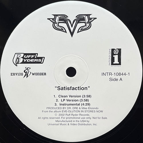 EVE // SATISFACTION (3VER) / DOUBLE R WHAT / EVE-OLUTION