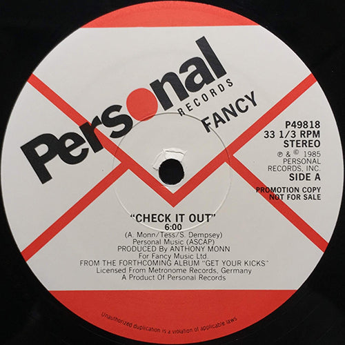 FANCY // CHECK IT OUT (6:00) / GET LOST TONIGHT (5:38) / BURNIN' OUT THE LIGHT (5:08)