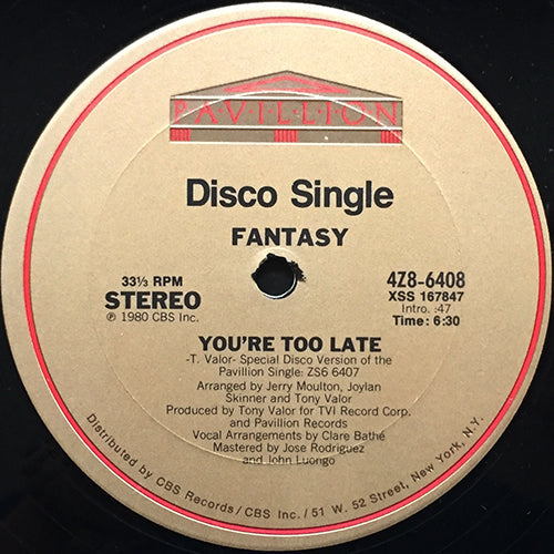 FANTASY // YOU'RE TOO LATE (6:30) / INST (6:30)