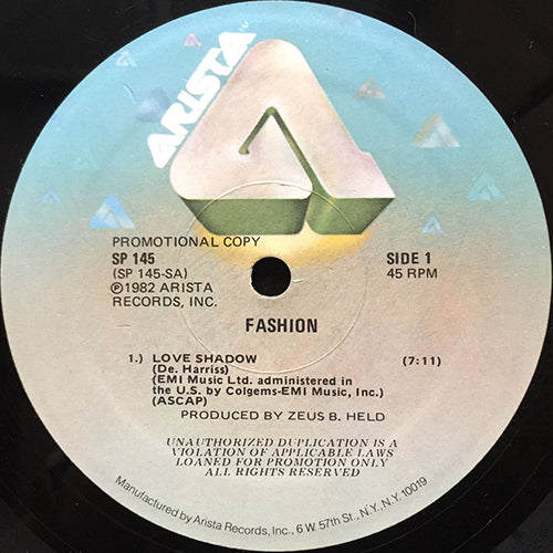 FASHION // LOVE SHADOW (7:11) / DRESSED TO KILL DOUBLE DUB / WHITEST STUFF / SOMETHING IN YOUR PICTURE