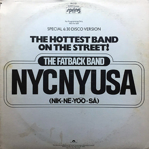 FATBACK // NYCNYUSA (SPECIAL DISCO VERSION) (6:30)