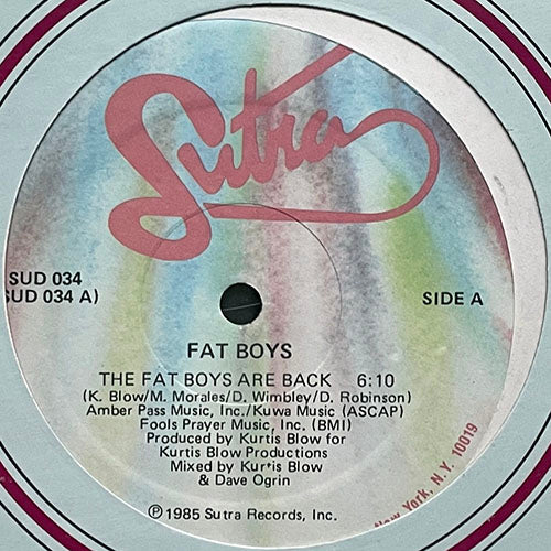 FAT BOYS // THE FAT BOYS ARE BACK (6:10) / (INSTRUMENTAL) (5:42)