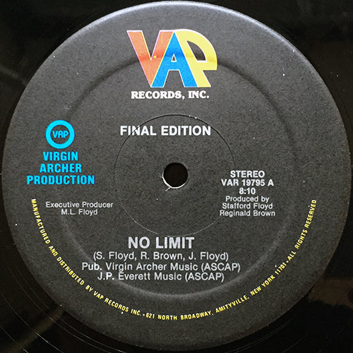 FINAL EDITION // NO LIMIT (8:10) / I CAN DO IT (ANYWAY YOU WANT) (8:10)