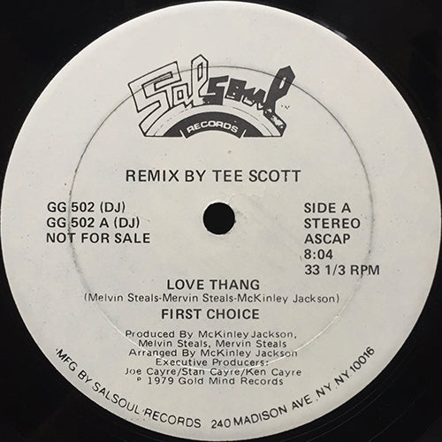 FIRST CHOICE // LOVE THANG (8:04) / GREAT EXPECTATIONS (5:33)