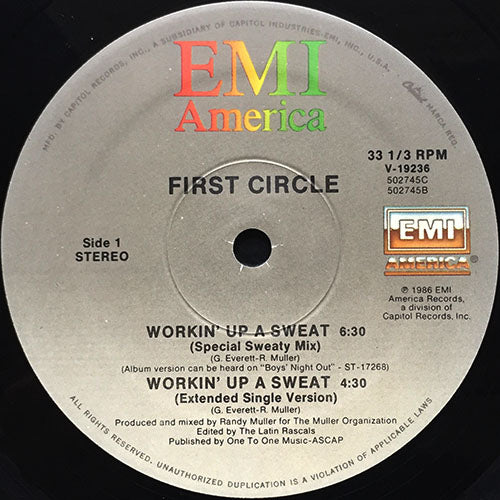 FIRST CIRCLE // WORKIN' UP A SWEAT (6:30/4:30) / DUB (5:54) / YOU'RE ON MY MIND (3:51)