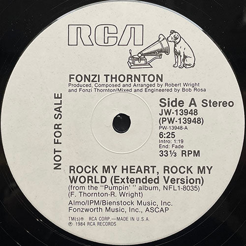 FONZI THORNTON // ROCK MY HEART, ROCK MY WORLD (EXTENDED VERSION) (6:25) / (DUB VERSION I) (4:12) / (DUB VERSION II) (3:57) / (DUB VERSION III) (4:35)