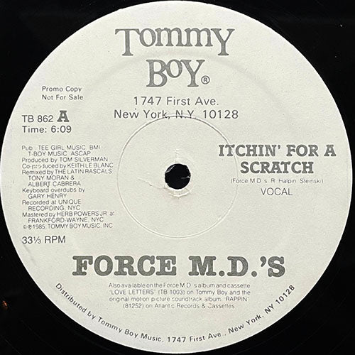 FORCE M.D.'S // ITCHIN' FOR A SCRATCH (6:09) / (INSTRUMENTAL) (6:00)
