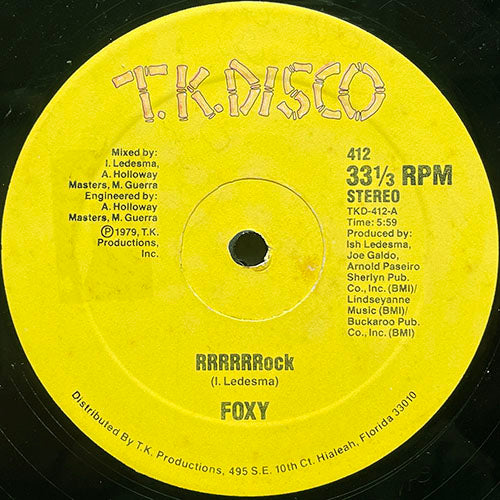 FOXY // RRRRRROCK (5:59) / DEVIL BOOGIE (4:05)